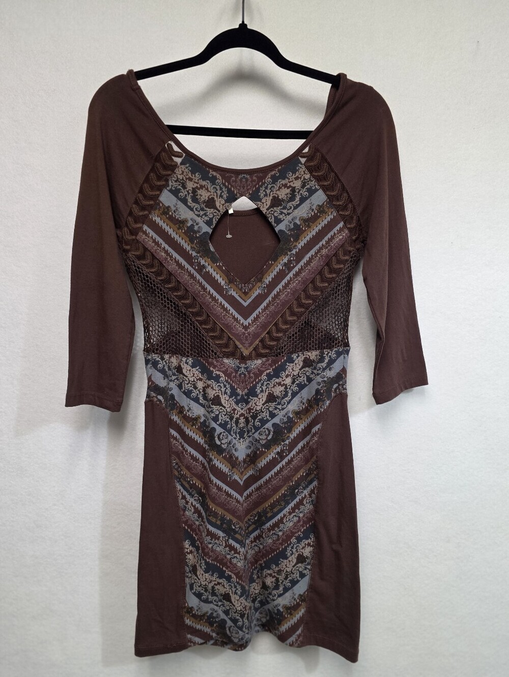 Free People Out Of Africa Color Raisin Combo Sz Medium Tapestry Print Cutouts - Picture 7 of 14